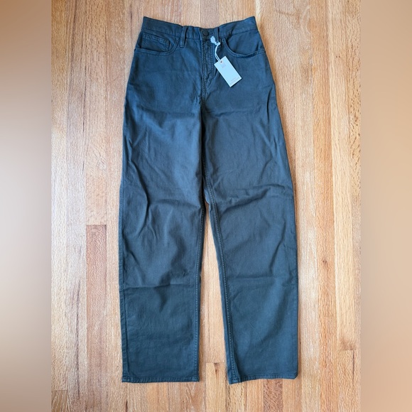 Good American High Rise Barrel Jeans Ft01 Green NWT Size 25 - Picture 2 of 16